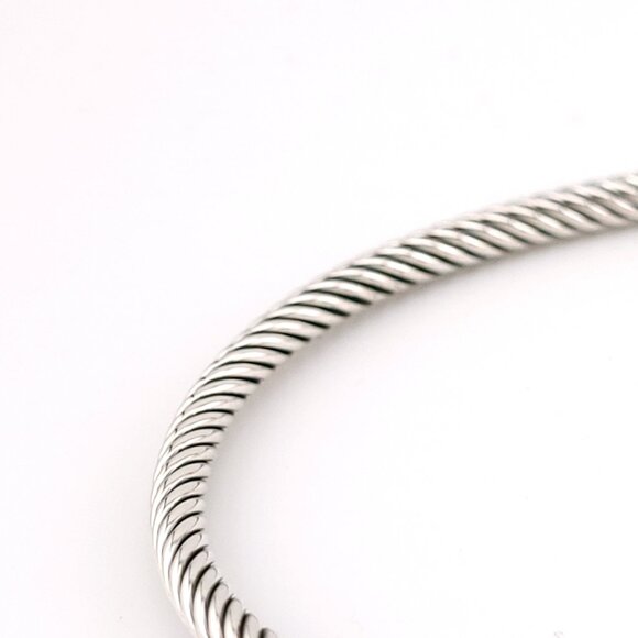 David Yurman Classis Cable 3mm Sterling Silver 18k Gold Heart Station Bracelet - Picture 8 of 10